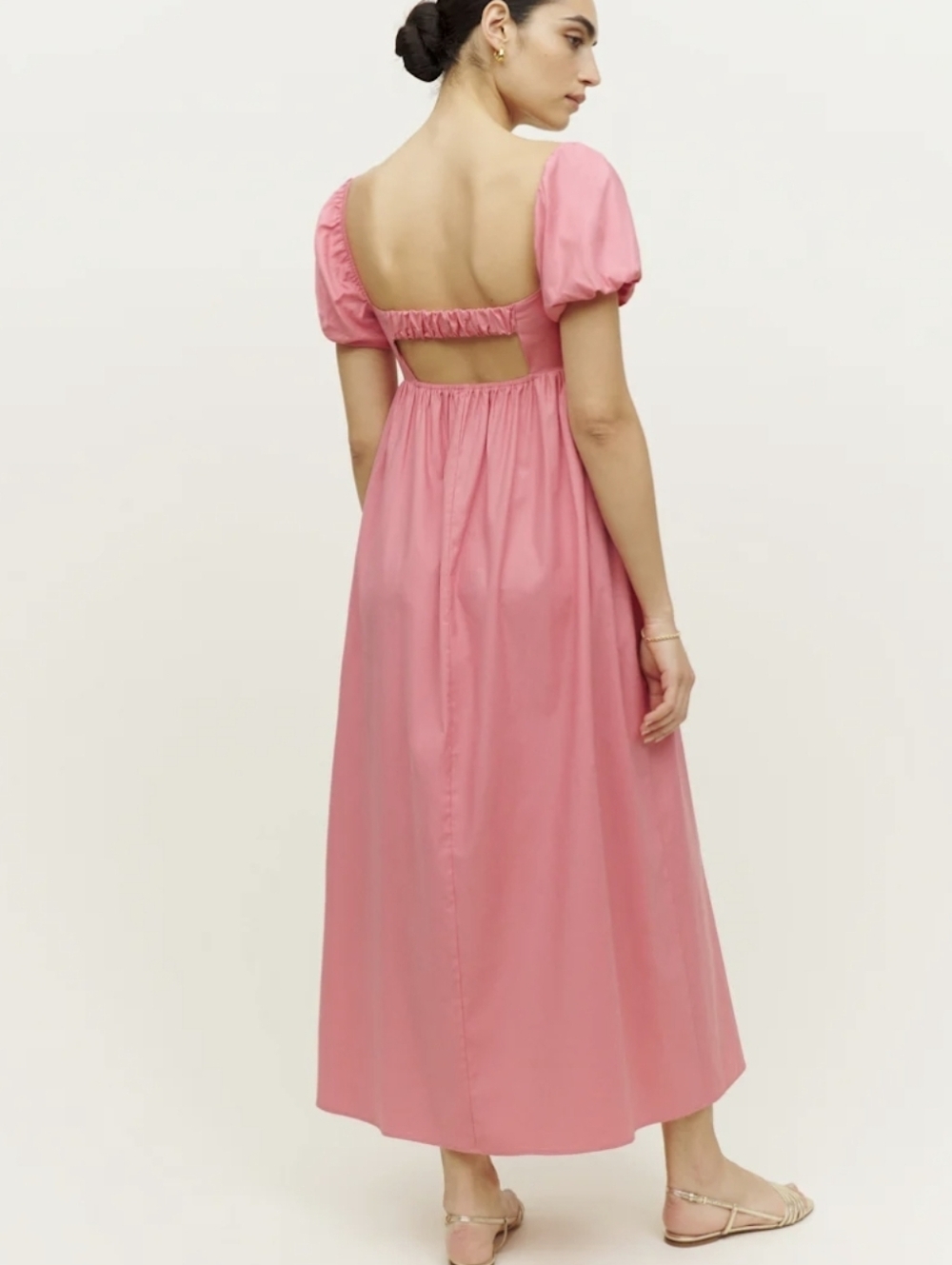 Reformation Aurelia Dress In Ladies Room Pink - Picture 2 of 9